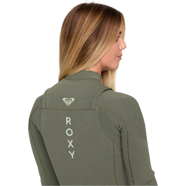 2025 Roxy Womens Elite Xtra Stretch 1.5mm Chest Zip Long Sleeve Springsuit Wetsuit 26BW243500 - Sage